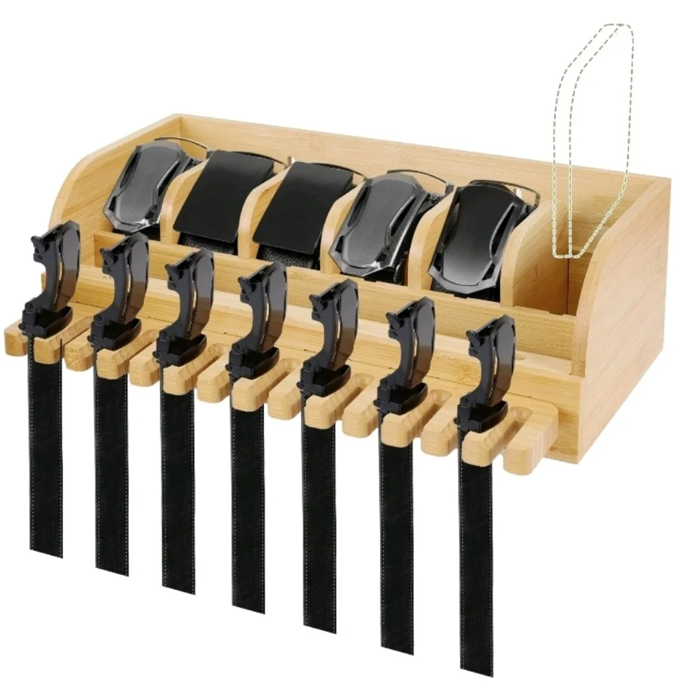 Bamboo Belt Or Tie Display Stand Or Organizer. New.